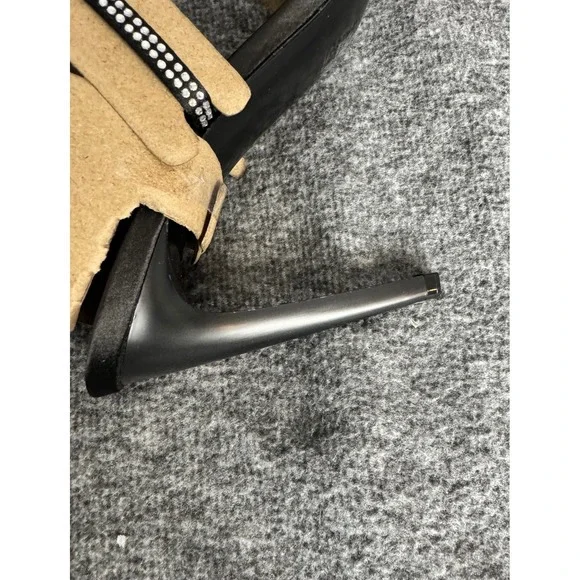 Marc Fisher LTD Black Rhinestone Strappy Stiletto Heels Size 8.5M Glam - Picture 11 of 11